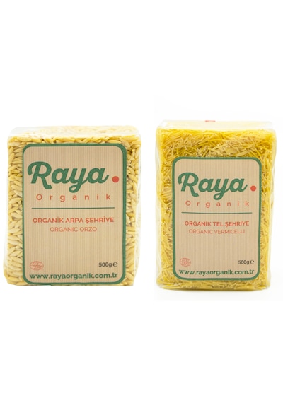 Organik Arpa Şehriye Ve Tel Şehriye 500 Gr - 2'li Paket 500 G