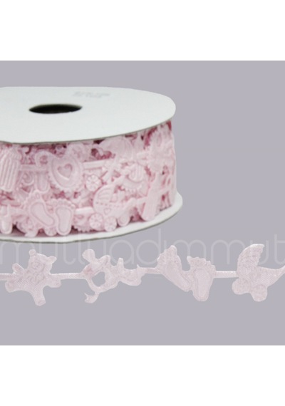 Mutluadim 2Cm X 22,5Metre Sıra Sıra Bebek Desenli Kurdela
