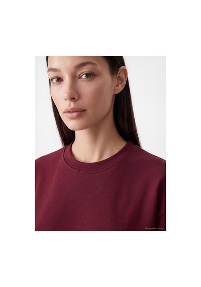 LC Waikiki Alıta Cıty Farkıyla Lcw Everyday Bordo Soft Touch Kadın Sweatshirt Bordo - 924122425 Bordo LC Waikiki Alıta Cıty Farkıyla Lcw Everyday Bordo Soft Touch Kadın Sweatshirt Bordo - 924122425 Bordo