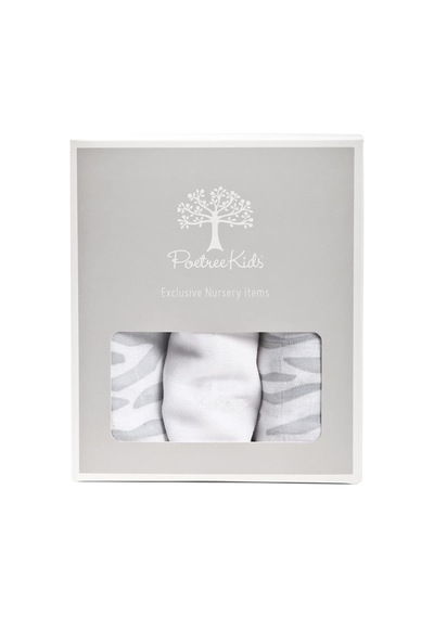Poetree Kids Grey Zebra Müslin Bez 3'lü Set Genel