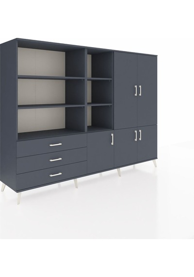 Hyperion Dolap 11 Raflı 3 Çekmeceli 5 Kapaklı 220x44x163 Antrasit Antrasit-antrasit Hyperion Dolap 11 Raflı 3 Çekmeceli 5 Kapaklı 220x44x163 Antrasit Antrasit-antrasit