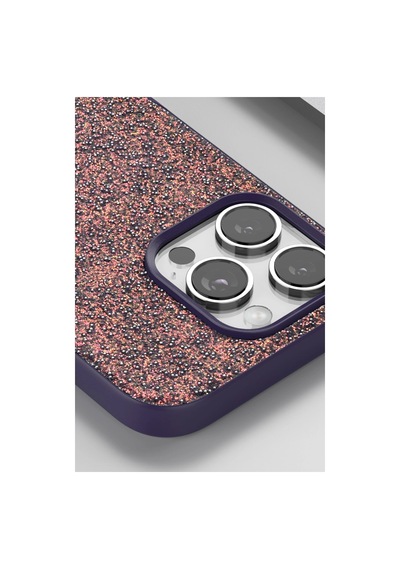 Onegif Apple İphone 16 Pro Bright Simli Kapak - Siyah - Siyah