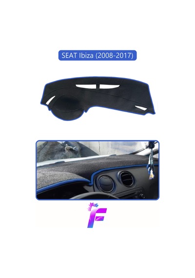 Seat Ibıza 2008-2017 Uyumlu Torpido Örtüsü Yansıma Önleyici Tam Koruma Hızlı Montaj K17