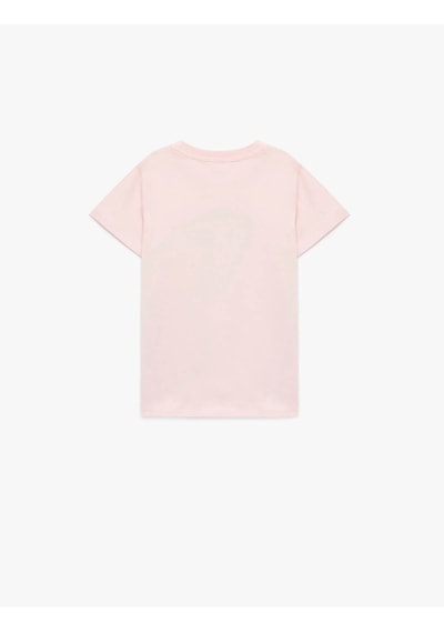 Koton Kelebek Baskılı Pembe Kız Çocuk T-shirt 6skg10020ak Pembe