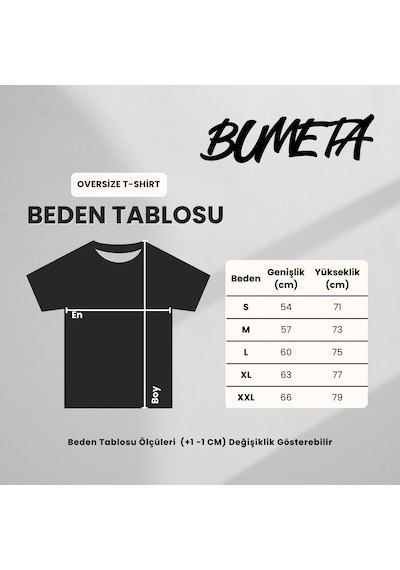 Bumeta Klasik Yılbaşı Merry Christmas Baskılı Oversize Unisex Tişört T-shirt Siyah