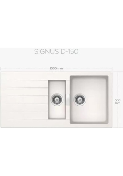 Schock Cristadur Signus D-150 A Polaris Yeni Beyaz Tezgahüstü 1.5