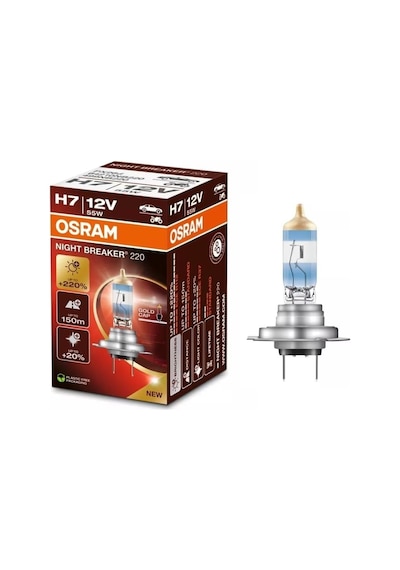 Osram 12v H7 Ampul 55w +%220 Fazla Işık Nıght Breaker 1 Adet