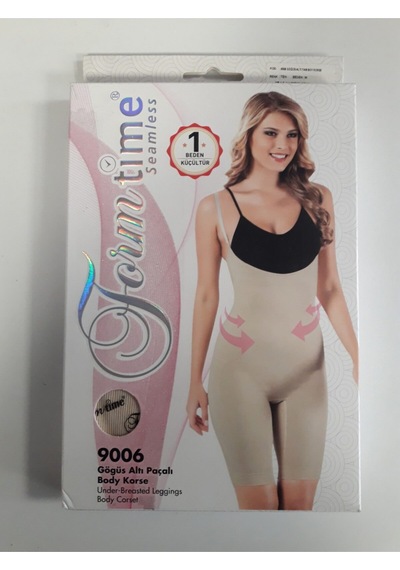 Form Time Kadın Göğüs Altı Paçalı Body Korse Ten 9006 Ten