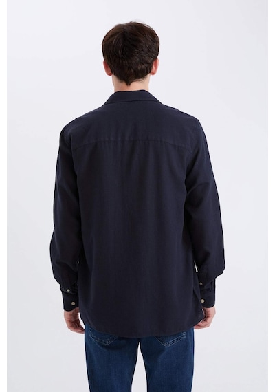 DeFacto %100 Pamuk Regular Fit Basic Düz Uzun Kollu Gömlek D7079AX25SPNV82