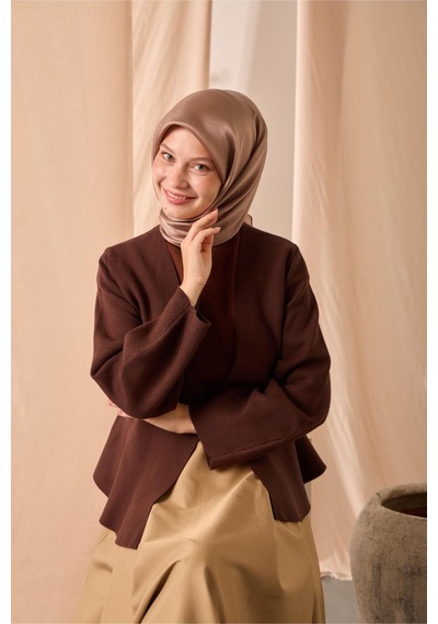 Silk Home Düz Shiny Eşarp 75006-58 vizon
