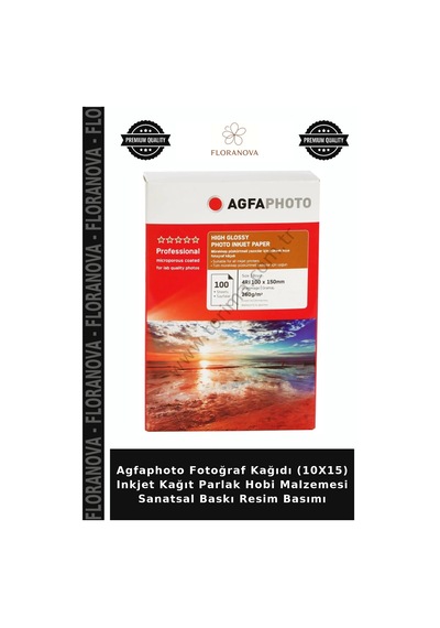 Agfaphoto Fotoğraf Kağıdı 10x15 Inkjet Kağıt Parlak Hobi Malzemesi Sanatsal Baskı Resim Basımı