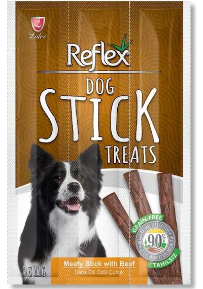 Reflex Stick Dana Etli Tahılsız Yetişkin Köpek Ödül Çubuğu 3 x 11 G