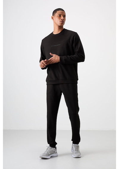 Tommy Life Siyah - Siyah Pamuklu Kalın Yumuşak Dokulu Comfort Fit Baskılı Erkek Eşofman Takım - 85253 Siyah Tommy Life Siyah - Siyah Pamuklu Kalın Yumuşak Dokulu Comfort Fit Baskılı Erkek Eşofman Takım - 85253 Siyah
