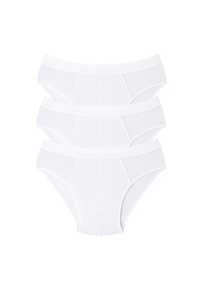 Arma Yıldız Erkek Bambu Slip Külot Düz Beyaz 3'lü Paket Beyaz