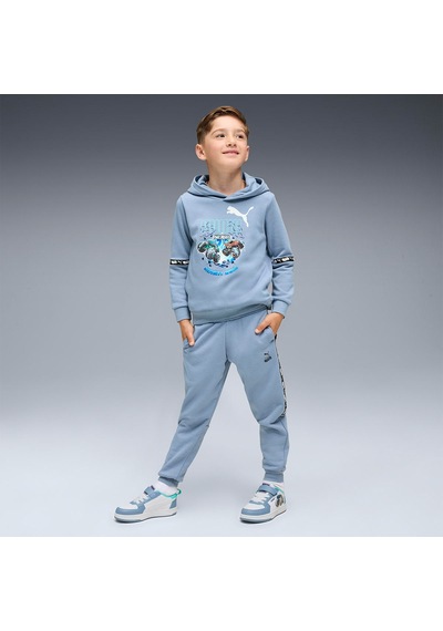 Puma Hot Wheels Çocuk Mavi Kapüşonlu Sweatshirt Mavi