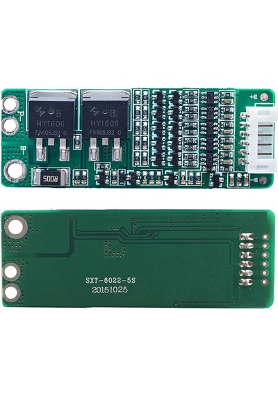 5s 15a Bms Lityum Li-ion Batarya Koruma Kartı 5x 18650 Pil