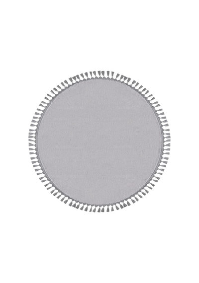 Vl Oval Comfort Overloklu Peluş Yolluk Açık Gri Gri