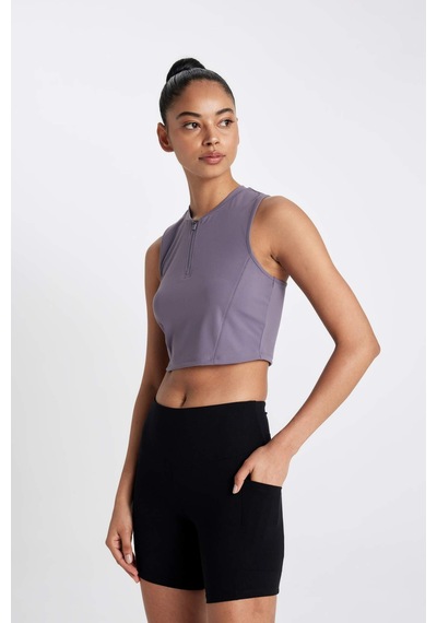 DeFactoFit Crop Bisiklet Yaka Sporcu Atlet D0638AX24AUPR466