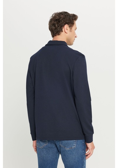 AC&Co / Altınyıldız Classics Erkek Lacı 2 İplik Pamuklu Standart Fit Normal Kesim Polo Yaka Sweatshirt