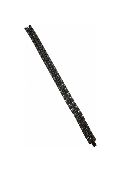 Siyah Çelik Erkek Çelik Bileklik Boy 21.5 Cm / En 1.2 Cm - Ebl0061