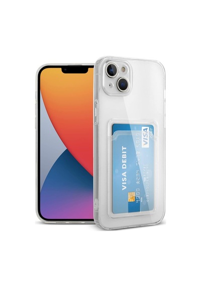 Apple iPhone  Uyumlu,  14 Plus Kılıf Kart Şeffaf Silikon - Şeffaf