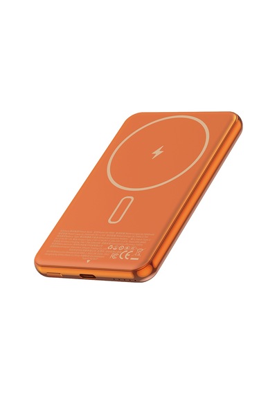 Wiwu Wi-p088 Led Işık Göstergeli Pd 20w Kablosuz Powerbank 5000mah 15w Turuncu