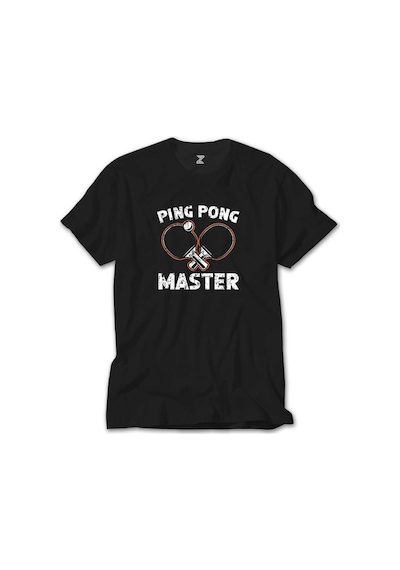 Ping Pong Player Siyah Tişört Siyah