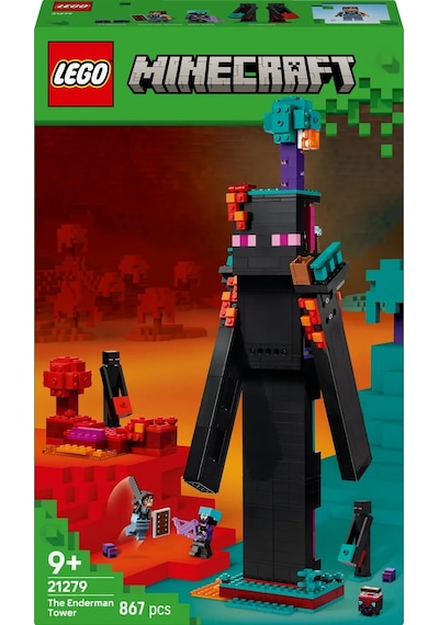 LEGO® Minecraft® Enderman Kulesi 21279 - 9 Yaş ve Üzeri Çocuklar için Video Oyunu Temalı Yaratıcı Oyuncak Yapım Seti (867 Parça)