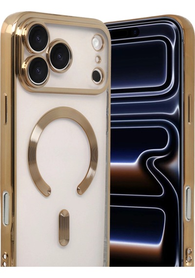 Apple Uyumlu iPhone 17 Pro Kross Magneticsafe Kapak Altın