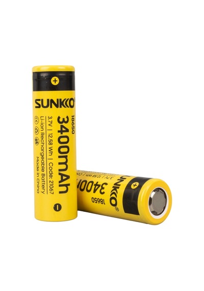 Sunkko 3.7 Volt 3400 Mah 18650 Şarj Edilebilir Pil