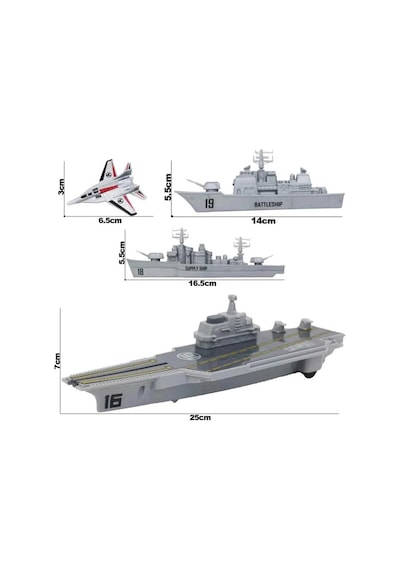 Oyuncak Uçaklı Savaş Gemisi Askeri Kruvazör 9 Parça Uçak Fırlatır Gemi Destroyer Kruvazör Jet Uçağı
