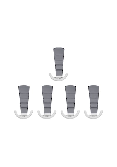 Tivist Lüks Portmanto Askı, Metal, Vestiyer Askı, 200 Gr, Dolap Askılık, Duvar Askılığı, Krom Füme Vidalı 5 Adet
