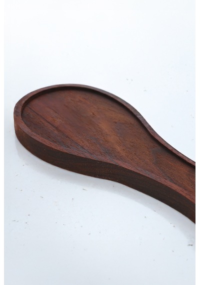 Resto - Ahşap Tezgah Üstü Kirli Kepçe Kaşık Altlığı 28 Cm Kahverengi