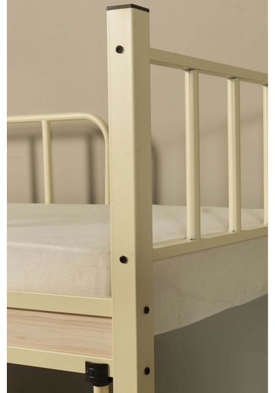 Missidea Profesyonel Yurt Tipi Metal Ranza Bej 90x190 Cm 90 X 190 CM
