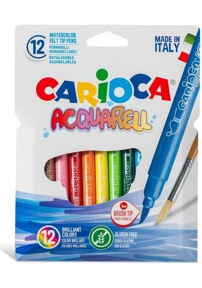 Carioca Acquarell Fırça Uçlu Keçeli Kalem 12'li