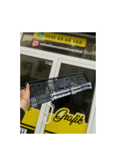 Mercedes Logolu İsime Özel Pleksi Plakalık - 663887007