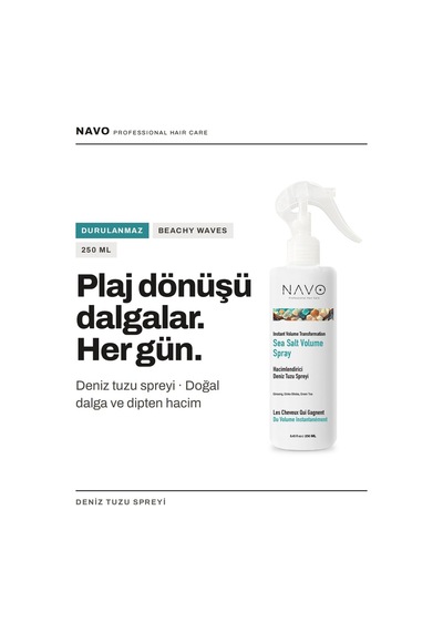 Deniz Tuzu Saç Bakım Spreyi / Doğal Dalga, Hacim Ve Dolgunluk Verici Deniz Tuzu Spreyi