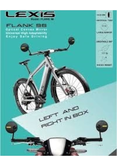 Lexis Flank 96 Universal Gidon Ucu Bağlantılı Bisiklet/e-bike/e-scooter/atv/motosiklet Aynası