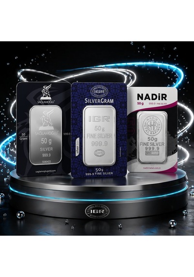 Sanal Kuyumculuk 50 Gram Külçe Gümüş