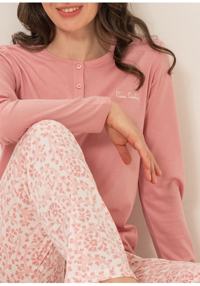 Pierre Cardin 9270 Modal Uzun Kol Kadın Pijama Takımı Pembe