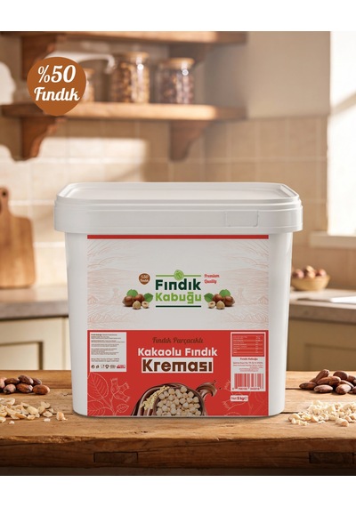 Fındık Kabuğu %50 Fındık Parçacıklı Kakaolu Krema 5 Kg