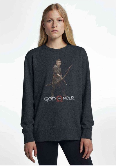 God Of War Son Baskılı Füme Antrasit Kadın Sweatshirt