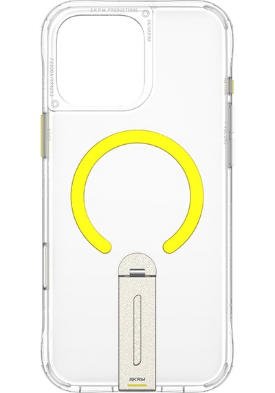 Apple Uyumlu iPhone 16 Pro Max Kılıf Magsafe 360 Dönebilen Standlı Skinarma Helix Kapak Şeffaf