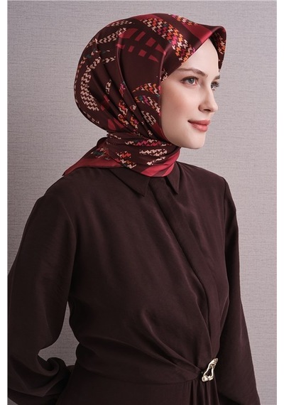 Armine Saf İpek Twill Eşarp 9634d 82 Koyu Mavi