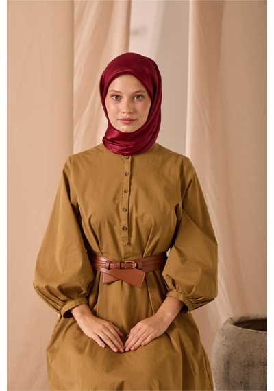 Silk Home Düz Shiny Eşarp 75006-74 kırmızı