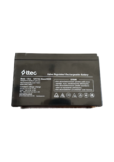 Ttec 12V 7A Kuru Bakımsız Akü 8 Adet