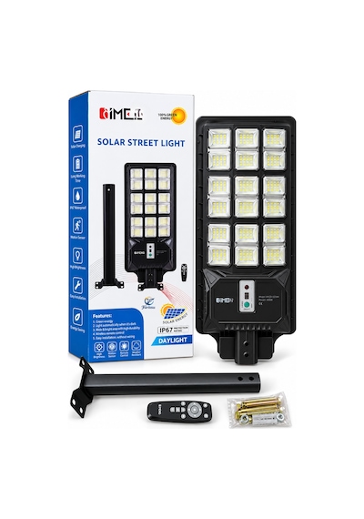 Yc1-034b 600w Solar Sokak Ve Bahçe Lambası Sensör Modunda Kesintisiz Şarj Ve Kumandalı Ve 1 Adet