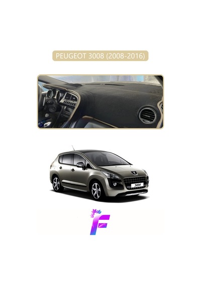 Peugeot 3008 2008-2016 Uyumlu Torpido Örtüsü Yansıma Önleyici Tam Koruma Kolay Montaj J7