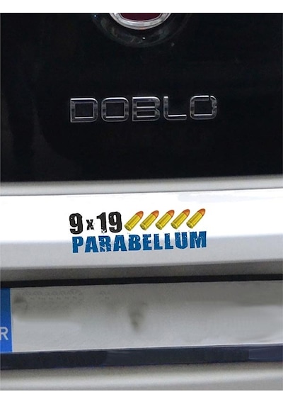 9x19 Parabellum Folyo Etiket - 21 X 7 Cm