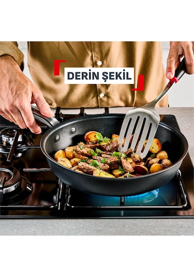 Tefal Experience Fusion Core 9x Tava - 28 Cm 001 Siyah